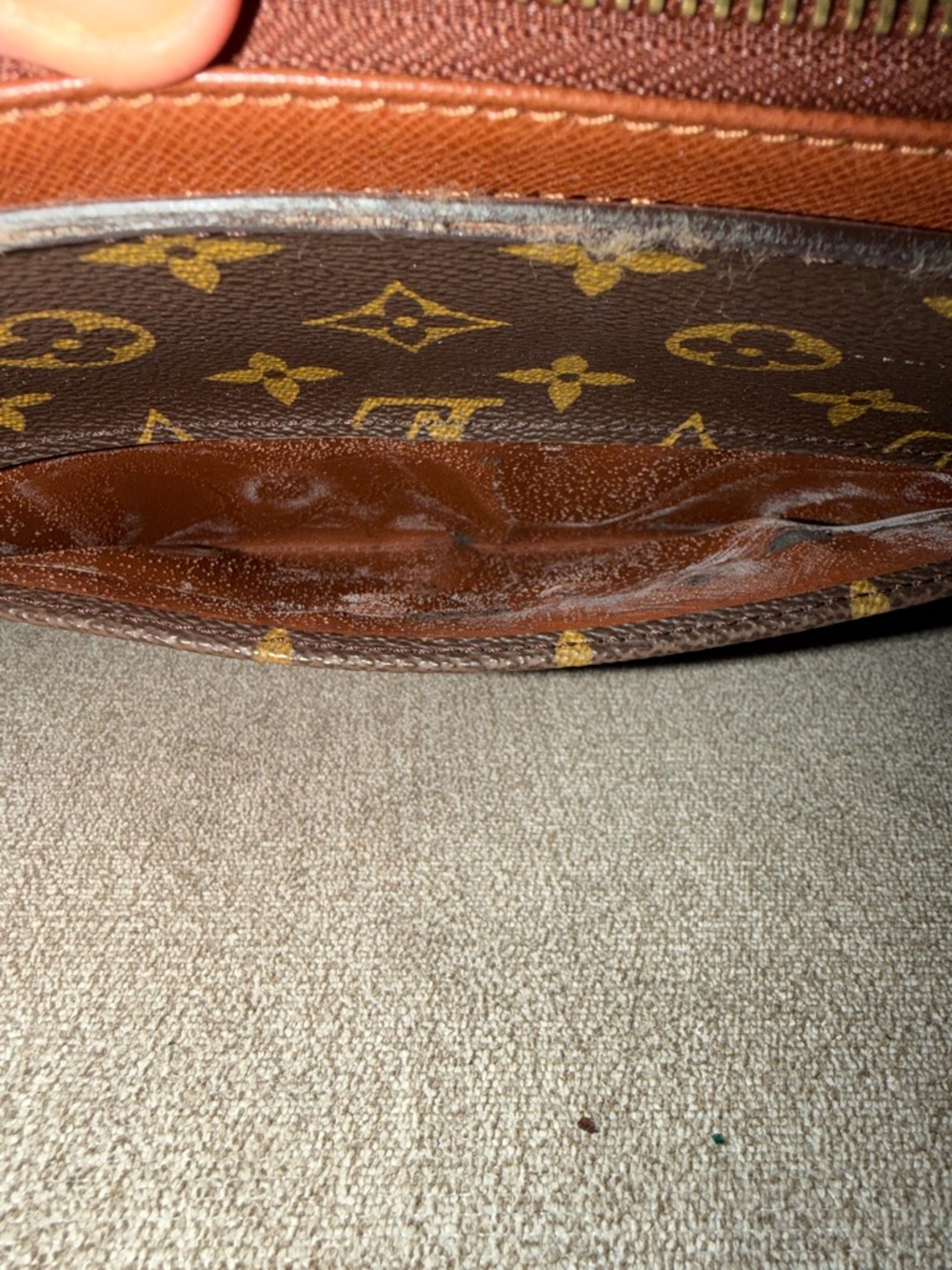 Louis Vuitton Brown Monogram Canvas Pouch with Tan Monogram - Picture 2 of 4